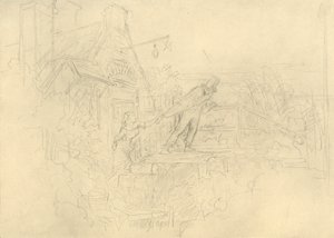 Der Zechpreller, mediados-finales del siglo XIX de Carl Spitzweg