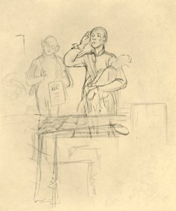Die Meldung, mediados-finales del siglo XIX, c1924 de Carl Spitzweg