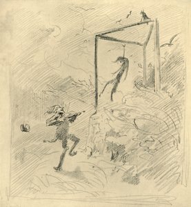 Galgenmusik, mediados-finales del siglo XIX, c1924 de Carl Spitzweg