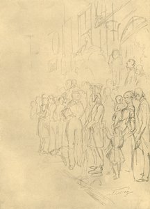 En espera de la procesión, mediados-finales del siglo XIX, c1924 de Carl Spitzweg