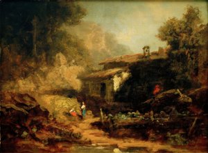 Molino en la montaña de Carl Spitzweg