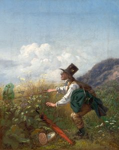 El cazador de mariposas Botánico, c. 1837 de Carl Spitzweg