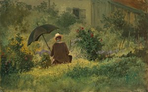 El pintor en el jardín, c.1860