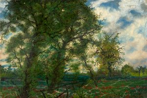 paisaje de primavera de Carl Strathmann