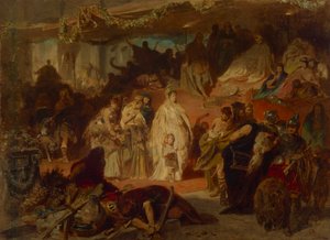 Asínelda en la Procesión Triunfal de Germánico de Carl Theodor von Piloty