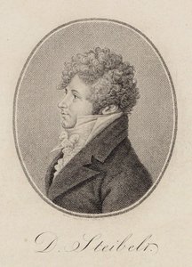 Retrato del pianista y compositor Daniel Steibelt 1765-1823, 1809 de Carl Traugott Riedel