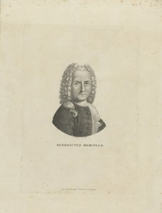 Retrato del compositor Benedetto Marcello 1686-1739, c. 1795 de Carl Traugott Riedel