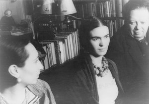 Frida Kahlo y Diego Rivera durante una visita a Nueva York de Carl Van Vechten