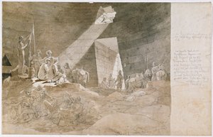 Luchadores por la libertad en el llamado tesoro de Agamenón cerca de Micenas de Carl Wilhelm Freiherr von Heideck