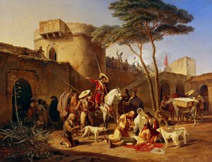 Guerrilleros españoles en un fuerte de Carl Wilhelm Freiherr von Heideck