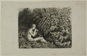 Joven tocando las flautas de Pan de Carl Wilhelm Kolbe, the elder