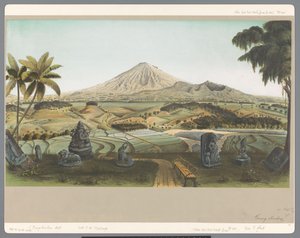 Vista del monte Sumbing en Java de Carl Wilhelm Mieling (possibly)