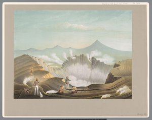Volcán Guntur en Java Occidental de Carl Wilhelm Mieling (possibly)