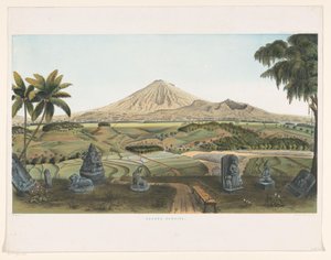 Volcán Sumbing en Java
Gunong Sumbing (título en el objeto)
Atlas a la obra de Java (título de la serie sobre el objeto)
Atlas de láminas que contienen once vistas pintorescas, pertenecientes a la obra de Java, su forma, cubierta vegetal y estructura in de Carl Wilhelm Mieling (possibly)
