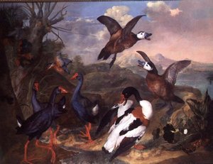 Aves en un paisaje de Carl Wilhelm de Hamilton