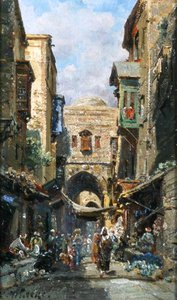 La calle de David en Jerusalén, c.1890 de Carl Wuttke