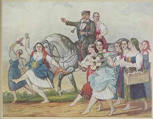 Terrateniente y su harén, 1830-1840s de Carl von Hampeln