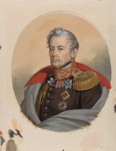 Retrato del Conde Pyotr Petrovich Konovnitsyn 1764-1822, principios de 1820s de Carl von Hampeln