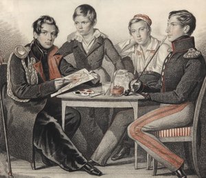 Retrato de los Hermanos Konovnitsyn de Carl von Hampeln
