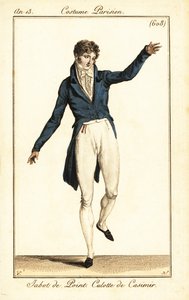Dandy bailando en un baile, París de Carle (after) Vernet