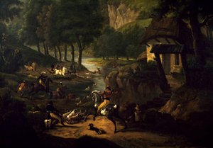 Caza a la carrera. Pintura de Antoine Carle Vernet (1758-1836) de Carle Vernet