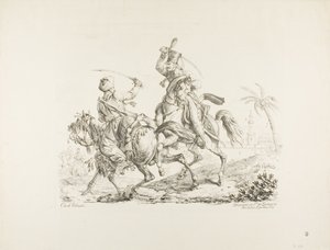Húsar matando a un mameluco con un sable de Carle Vernet