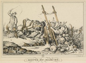 Escenas de la vida diaria, caminos y senderos: camino al mercado, 1819