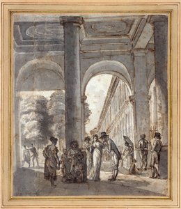 El Palacio Real en 1810 (tinta sobre papel) de Carle Vernet