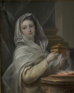 Una vestal. ¿Mujer retratada como una vestal? de Carle van Loo