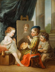 Las Cuatro Artes - Pintura de Carle van Loo
