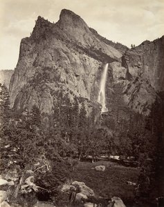 Cascada Bridal Veil, 940 pies, Yosemite de Carleton E. Watkins.