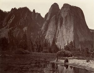 Rocas de la Catedral, Yosemite, ca. 1872, impreso ca. 1876 de Carleton E. Watkins.