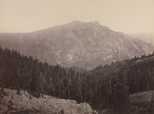 Davoncastle Butte, Sierra Nevada, c. 1866-1870 de Carleton E. Watkins