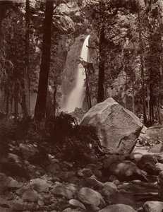 Cascada baja de Yosemite, 1,600 pies de Carleton E. Watkins.