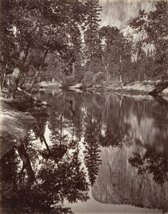 Vista del espejo de El Capitán, Yosemite de Carleton E. Watkins.