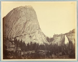 Monte Broderick, Cataratas de Nevada, 700 pies, Yosemite de Carleton E. Watkins