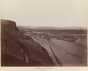 Monte Hood y las Dalles, Río Columbia de Carleton E. Watkins