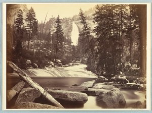 Cascada Nevada, Yosemite de Carleton E. Watkins