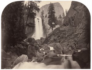 Piwyac, Cascada Vernal, 300 pies, Yosemite de Carleton E. Watkins