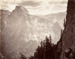 Cúpula sur, 6,000 pies, ca. 1872, impreso ca. 1876 de Carleton E. Watkins.