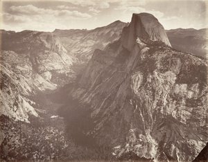 Cúpula Sur, 6,000 pies, ca. 1872, impreso ca. 1876 de Carleton E. Watkins.