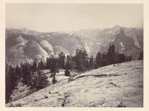 Las Cúpulas, desde las Cúpulas del Centinela, Yosemite, c. 1865-1866 de Carleton E. Watkins