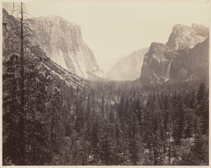 El valle de Yosemite desde el sendero Mariposa de Carleton E. Watkins