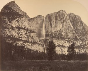 2637 Ft. Cascada de Yosemite, Vista Frontal de Carleton Emmons Watkins