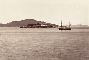 Isla de Alcatraz, San Francisco, 1868-69, impreso ca. 1876 de Carleton Emmons Watkins