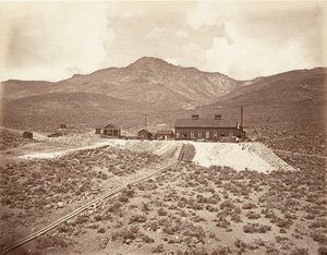 Edificios del Túnel Sutro, 1875, impreso ca. 1876