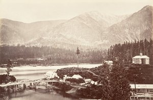 Cascadas, Oregón, 1867, impreso ca. 1876 de Carleton Emmons Watkins