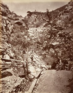 Aguas termales de azufre, Santa Bárbara, 1876, impreso ca. 1876 de Carleton Emmons Watkins