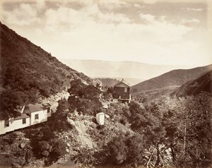 Aguas termales de azufre, Santa Bárbara, 1876 de Carleton Emmons Watkins