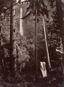 Cataratas Multnomah, Oregón, 1867, impreso posteriormente de Carleton Emmons Watkins